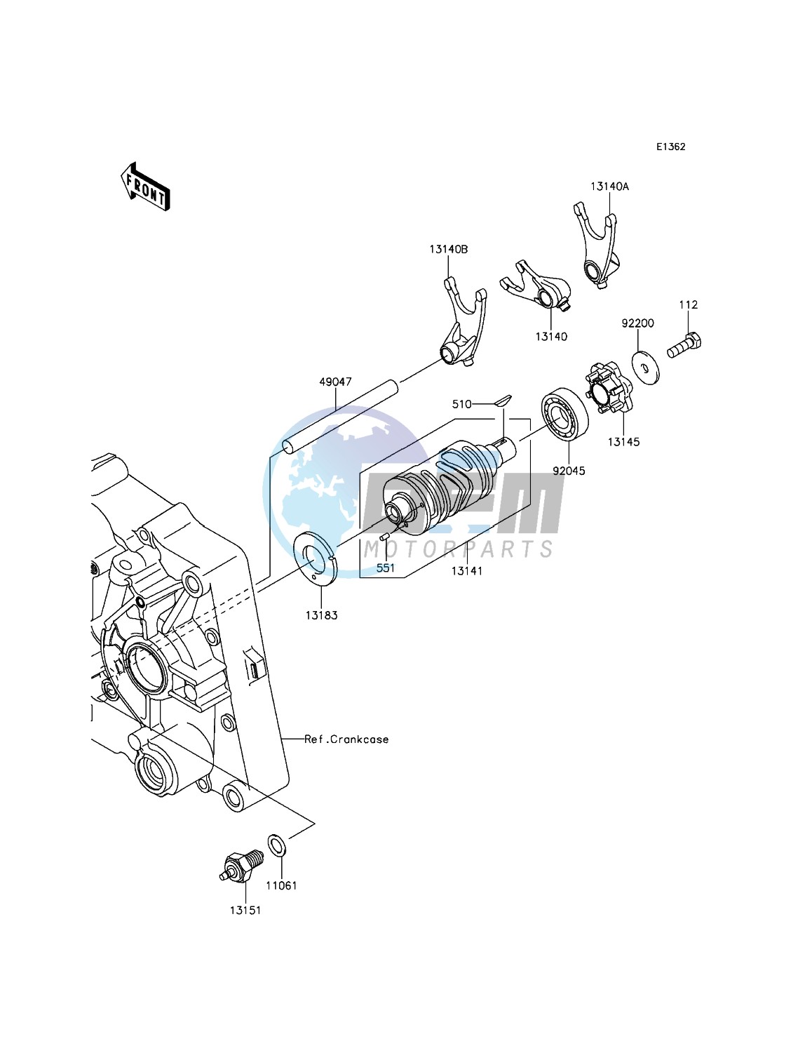 Gear Change Drum/Shift Fork(s)