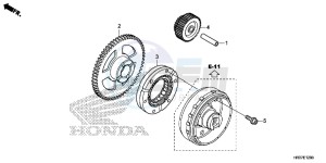 TRX420FE1G TRX420 Europe Direct - (ED) drawing STARTING GEAR