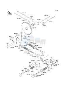 KAF 620 J [MULE 3010 TRANS4X4] (J6J-J8F) J6F drawing VALVE-- S- -_CAMSHAFT-- S- -