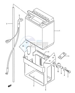 GSX-R1100 (E28) drawing BATTERY