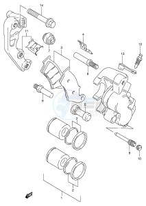 DR350 (E1) drawing FRONT CALIPER