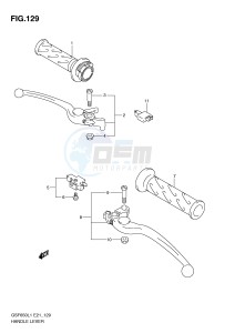 GSF650 (E21) Bandit drawing HANDLE LEVER (GSF650AL1 E21)