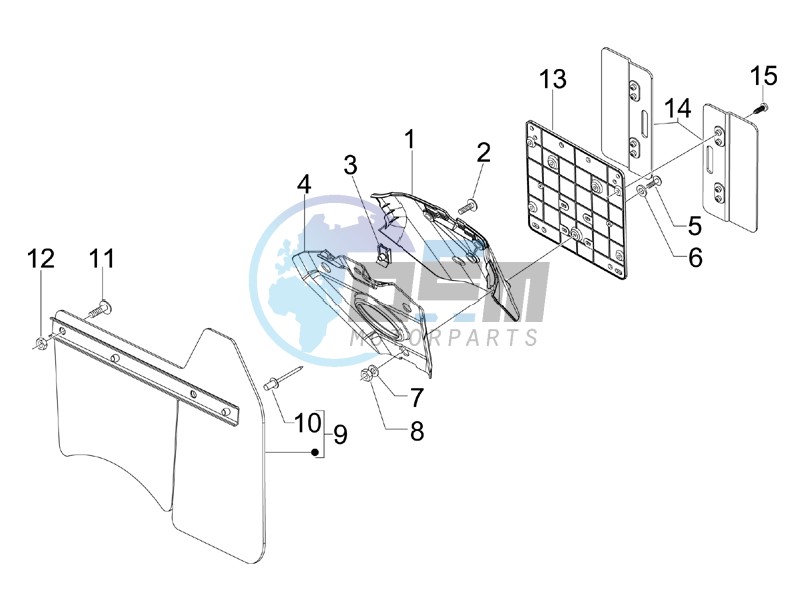 Rear cover - Splash guard