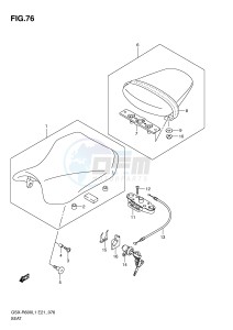 GSX-R600 (E21) drawing SEAT (GSX-R600L1 E24)