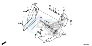 CBR125RTF CBR125RT UK - (E) drawing EXHAUST MUFFLER