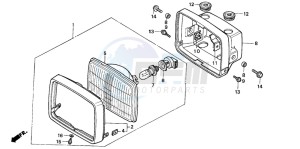 CG125 drawing HEADLIGHT (2)