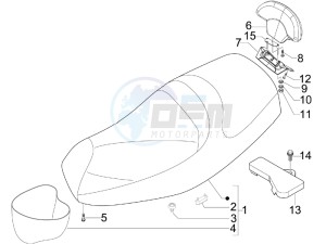 MP3 250 ie lt drawing Saddle seats - Tool roll