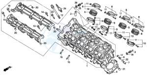 CBR900RR FIRE BLADE drawing CYLINDER HEAD