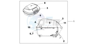 XL125VA E / MKH drawing 45 L TOP BOX SHASTA WHITE