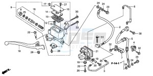 FES125 PANTHEON drawing FR. BRAKE MASTER CYLINDER (FES125A)(FES150A)