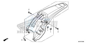 CRF450XE CRF450R Europe Direct - (ED) drawing REAR FENDER