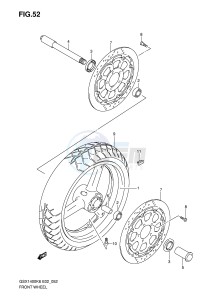 GSX1400 (E2) drawing FRONT WHEEL