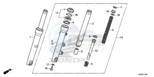 SH125ADSE SH125ADS UK - (E) drawing FRONT FORK