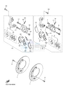 XVS1300A MIDNIGHT STAR (11C9) drawing FRONT BRAKE CALIPER