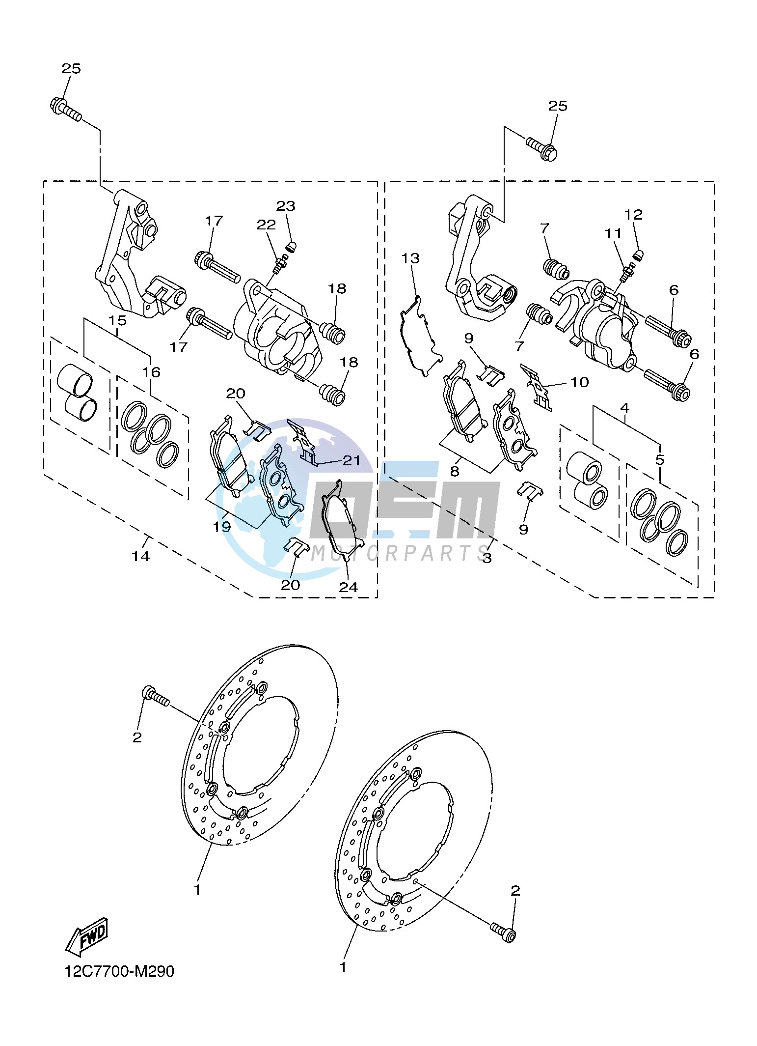 FRONT BRAKE CALIPER