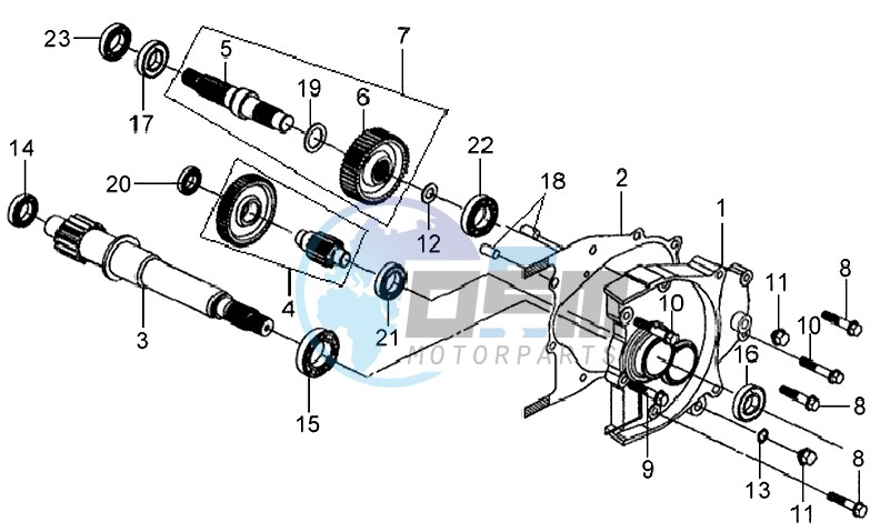 CRANKCASE - DRIVE SHAFT