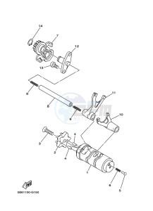 TT-R110E (B51P) drawing SHIFT CAM & FORK