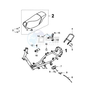 VIVA 2 RDC drawing FRAME AND SADDLE