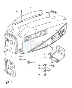 DT 2 drawing Engine Cover (1987 to 1993)