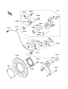 Z1000SX ABS ZX1000HCF FR GB XX (EU ME A(FRICA) drawing Rear Brake