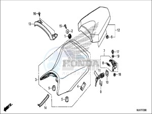 CB500FAH CB500F ED drawing SEAT