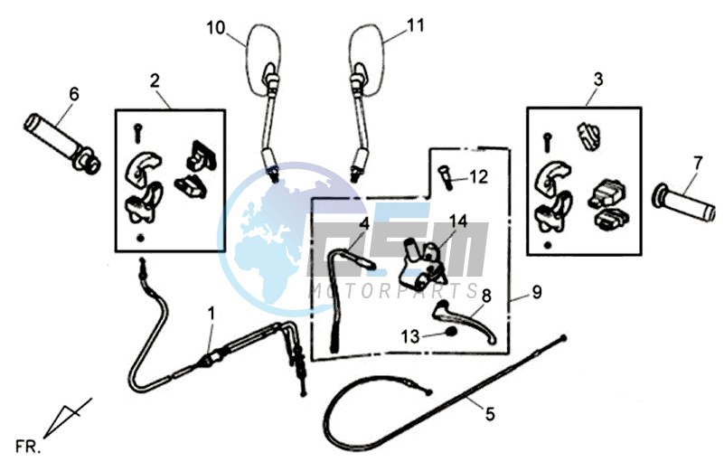 MIRRORS / CABLES / BRAKE LEVER