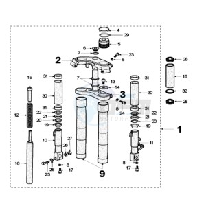 XR6 E2 drawing FRONT FORK / STEERINGHEAD