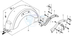 VT750C drawing REAR FENDER