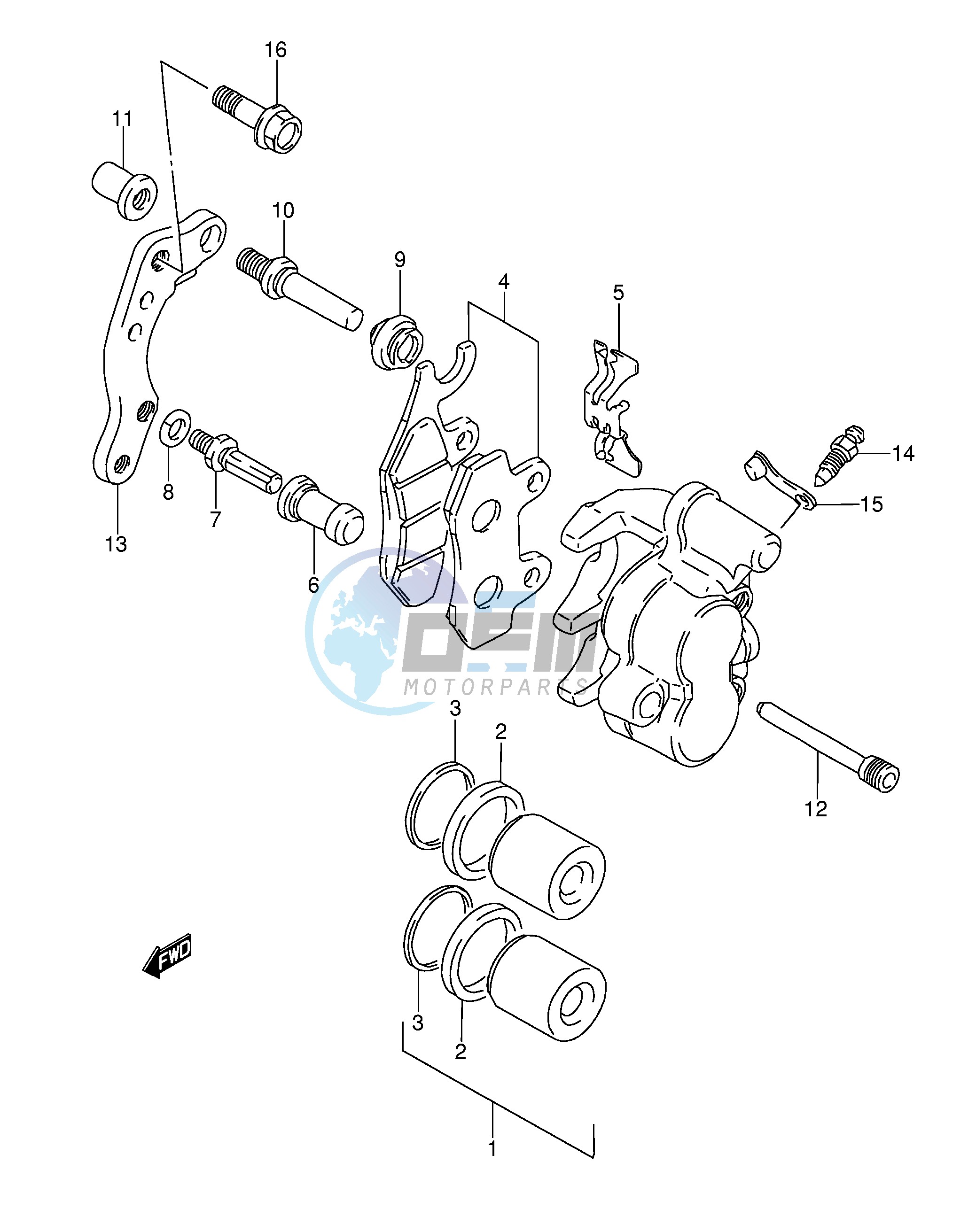 FRONT CALIPER (MODEL N P R S T)