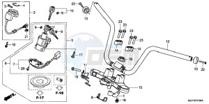 VFR800XB Crossrunner E drawing HANDLE PIPE/ TOP BRIDGE