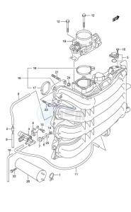 DF 150 drawing Intake Manifold/Throttle Body (Model: TG/ZG)