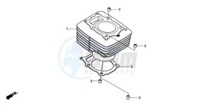 TRX350FM RANCHER 4X4S drawing CYLINDER