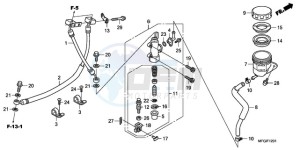 CB600FA3A UK - (E / ABS MKH ST) drawing REAR BRAKE MASTER CYLINDER (CB600FA/FA3)