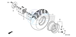 TRX450ERC drawing FRONT WHEEL