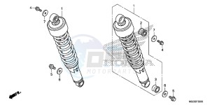 CB1100AE CB1100 ABS UK - (E) drawing REAR CUSHION