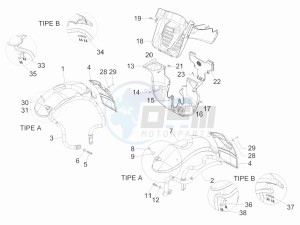 MP3 500 Tourer (USA) USA drawing Wheel housing - Mudguard