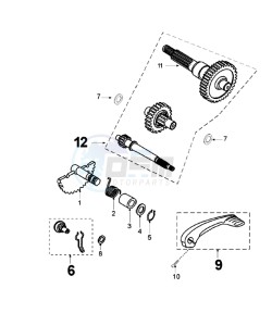 VIVA RSL4 drawing DRIVE SHAFTS / KICKSTARTER