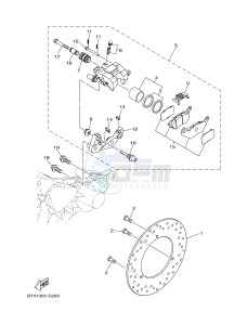 CZD300A X-MAX 300 X-MAX (B741 B749) drawing REAR BRAKE CALIPER