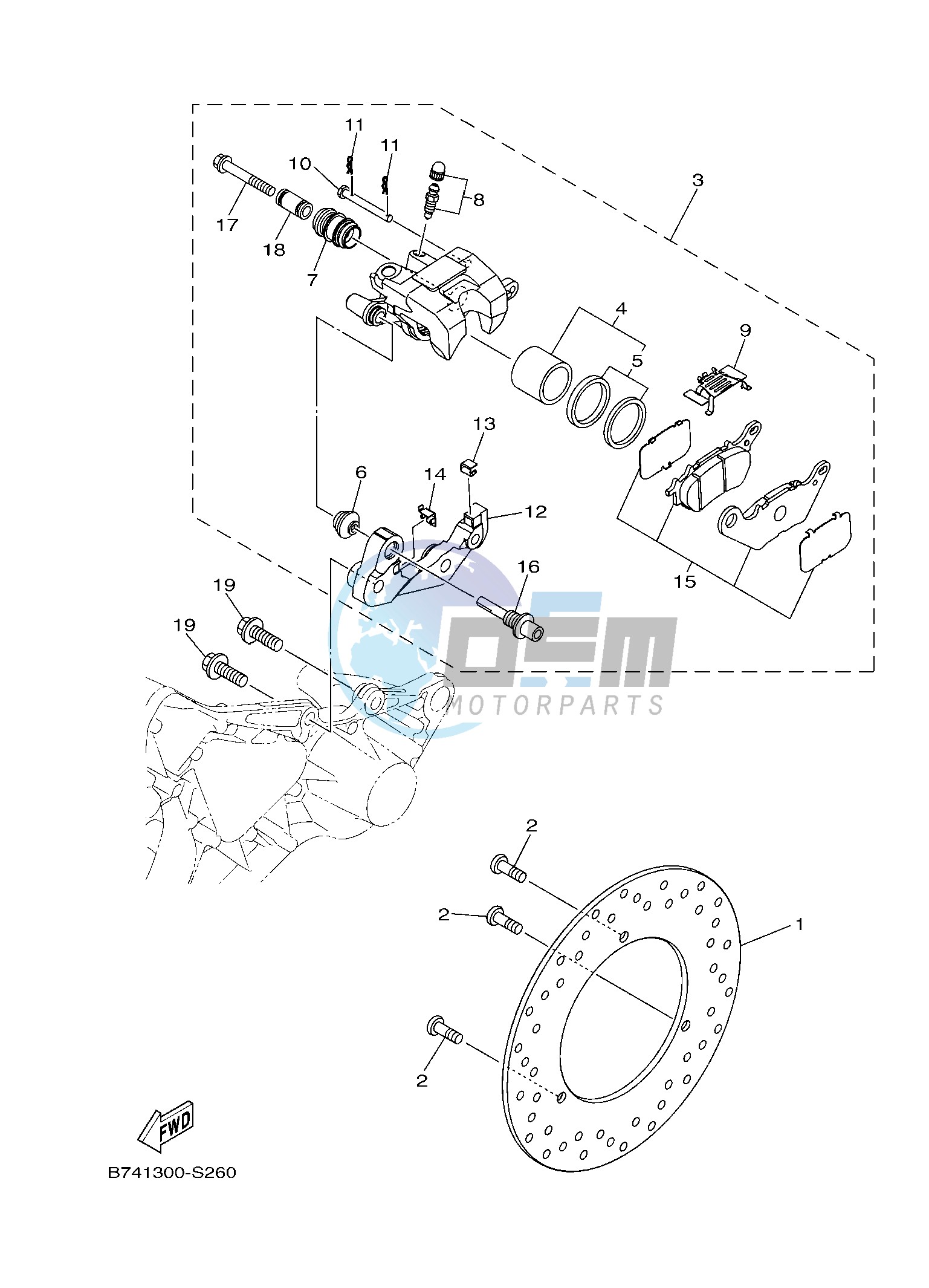 REAR BRAKE CALIPER