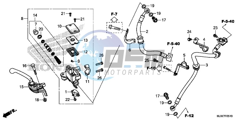 FRONT BRAKE MASTER CYLINDER (CB500FA)