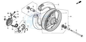 QR50 drawing FRONT WHEEL/ FRONT BRAKE PANEL