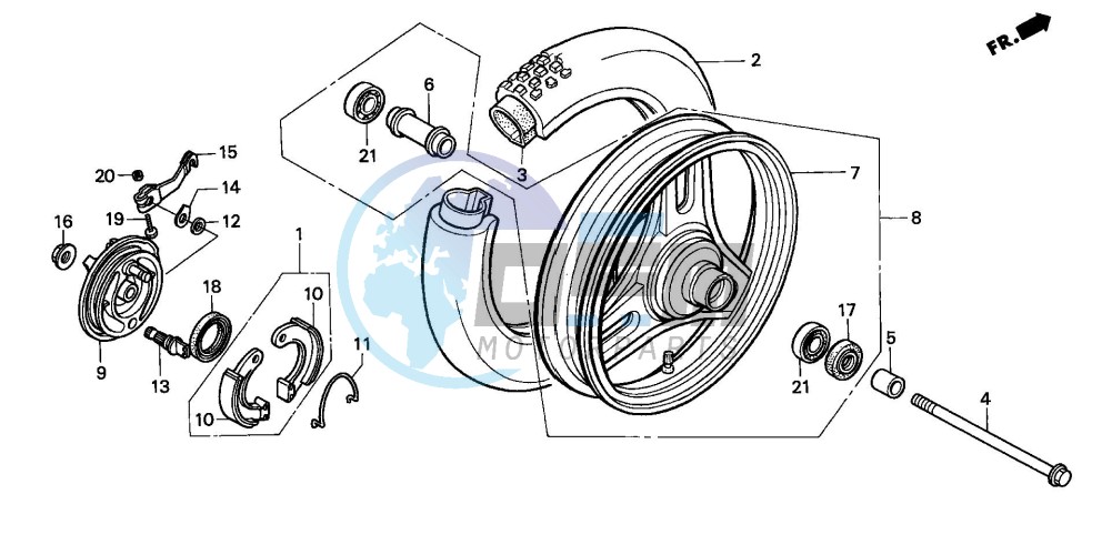 FRONT WHEEL/ FRONT BRAKE PANEL