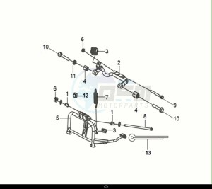 MIO 50I (FS05W2-EU) (E5) (M1) drawing MAIN STAND -ENGINE MOUNT