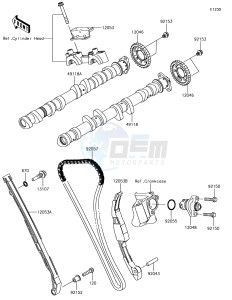 NINJA ZX-10R ZX1000SJFA XX (EU ME A(FRICA) drawing Camshaft(s)/Tensioner