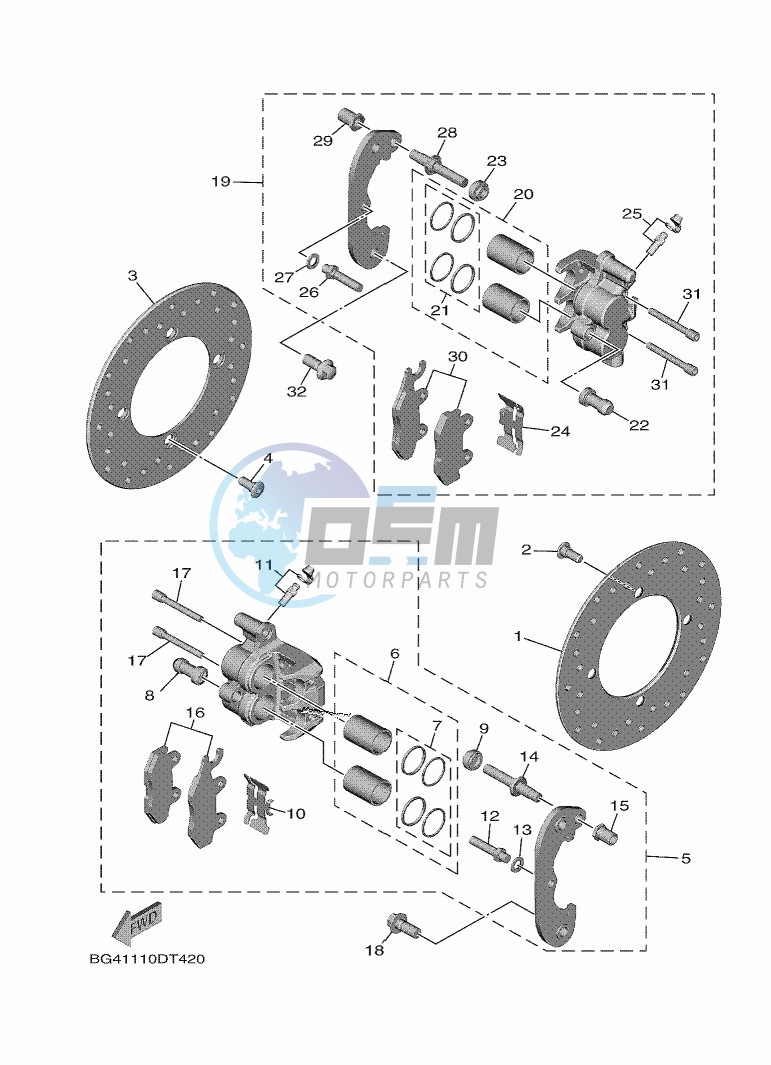 REAR BRAKE CALIPER