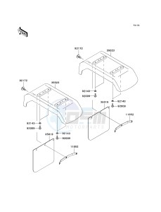 KAF 620 E [MULE 3010 4X4] (E6F-E8F) E8F drawing REAR FENDER-- S- -