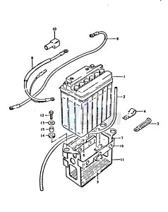 GSX750 (T-X) drawing BATTERY