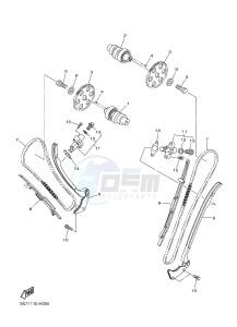 XVS950CU XVS950R ABS XV950 R-SPEC (2DXM) drawing CAMSHAFT & CHAIN