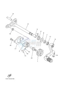 YZ125 (1SR8 1SR8) drawing SHIFT SHAFT