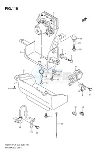 GSX650F (E3-E28) Katana drawing HYDRAULIC UNIT (GSX650FAL1 E33)